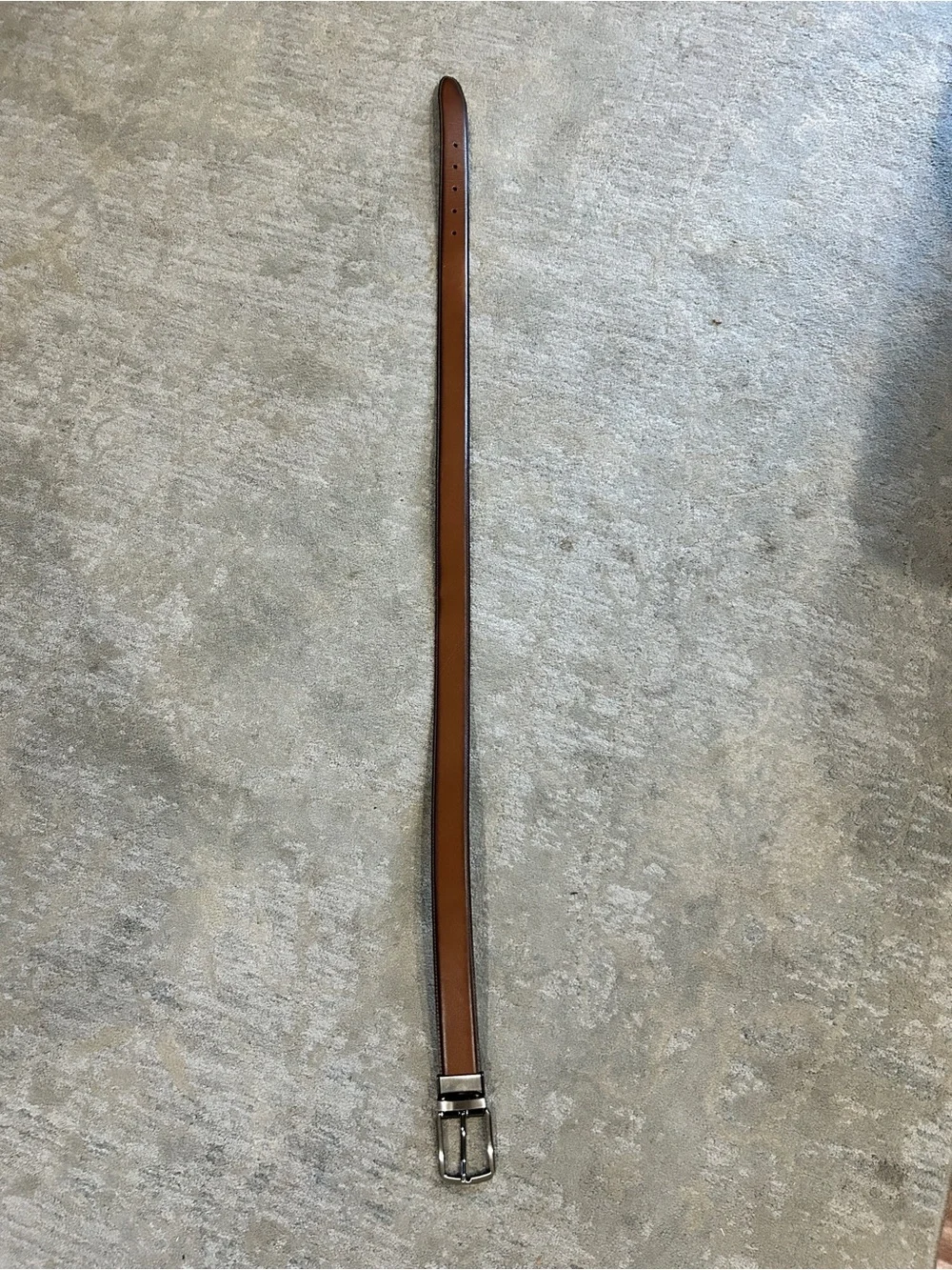 Men's Reversible Brown & Black Leather Belt - Classic Dress Belt